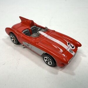 Hot Wheels Corvette SR-2 Red White Stripe Race #2 Diecast Car 2001 Mattel